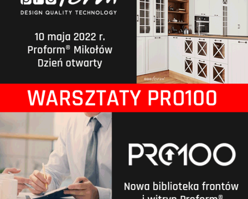 Zarejestruj się na Dzień Otwarty Proform<sup>®</sup> i warsztaty PRO100